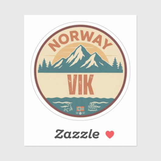 Vik, Norge Norway シール (シート)