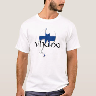 VikiingフィンランドのSuomiの旗 Tシャツ