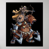 Viking Archer Riding War Bear ポスター (正面)