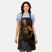 Viking Barbarian Hero Apron エプロン (着用した状態)