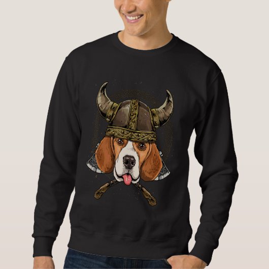 Viking Beagle Renaissance Norse Pagan Valhalla Pet スウェットシャツ (正面)