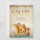 Viking Birthday 招待状 (正面)