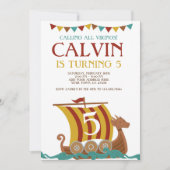 Viking Birthday 招待状 (正面)