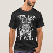 Viking Blood Runs Through My Veins I Valhalla Viki Tシャツ (正面)