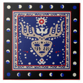 Viking Celestial Shaman Ceramic Tile タイル (正面)