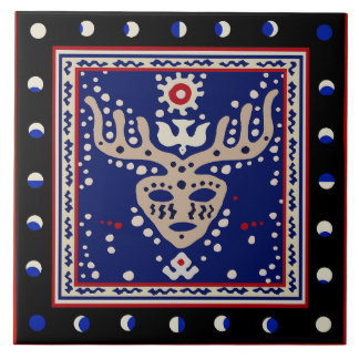 Viking Celestial Shaman Ceramic Tile タイル