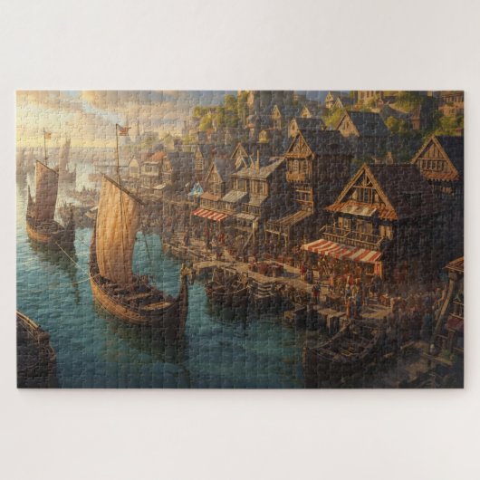Viking Harbor Jigsaw Puzzle ジグソーパズル (横)