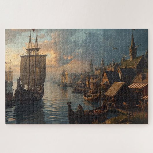 Viking Harbor Jigsaw Puzzle ジグソーパズル (横)
