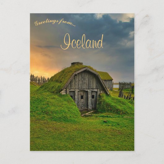 Viking Home in Vestrahorn Iceland ポストカード (正面)