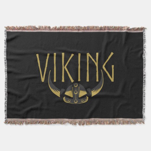 Viking Horned Helmet Blanket スローブランケット (正面)