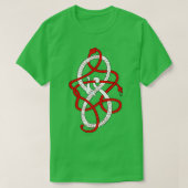 Viking knot work dragon with younger futhark runic tシャツ (デザイン正面)