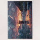 Viking Longship Icy Fjord Jigsaw Puzzle ジグソーパズル (縦)