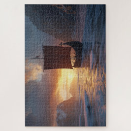 Viking Longship Icy Fjord Jigsaw Puzzle ジグソーパズル