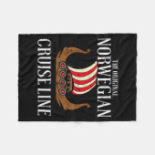 Viking Original Norwegian Cruise Line Funny Men Wo フリースブランケット (正面(横))