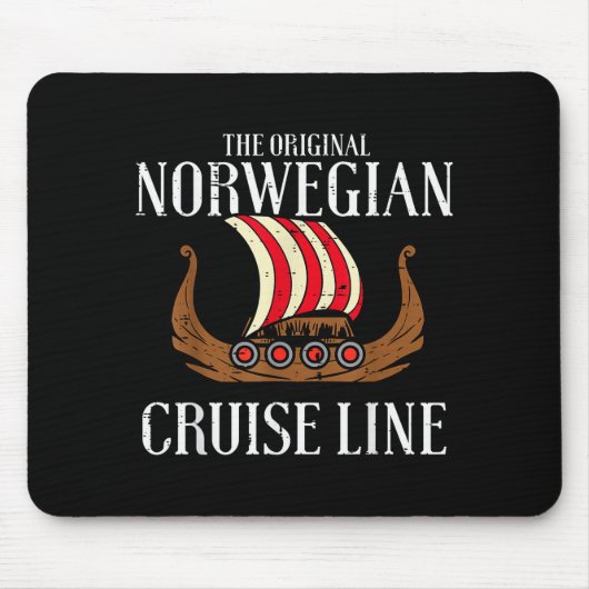Viking Original Norwegian Cruise Line Funny Men Wo マウスパッド (正面)