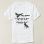 Viking Raven Hugin And Munin Tシャツ (デザイン正面)