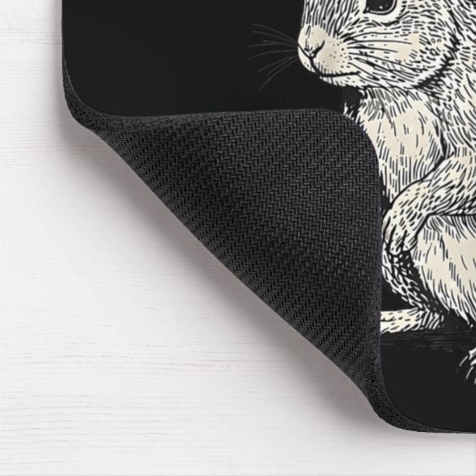 Viking Riding Squirrel Funny Warrior Art  マウスパッド (コーナー)