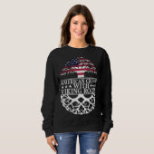 VIKING ROOTS AMERICAN CROWN  Nordic Viking Style スウェットシャツ (正面フル)