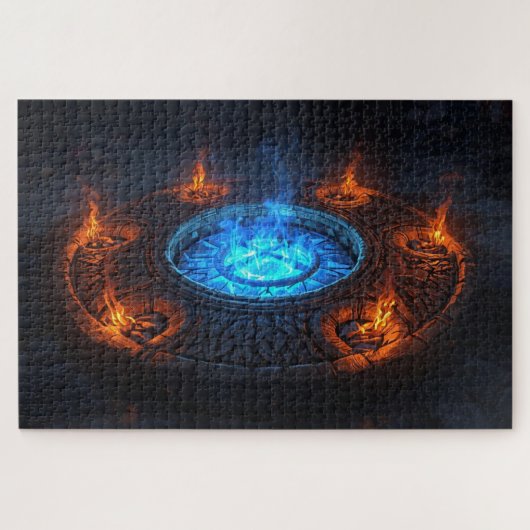 Viking Rune Circle Jigsaw Puzzle ジグソーパズル (横)
