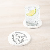 Viking Rune Stone black and white コースター (側面)