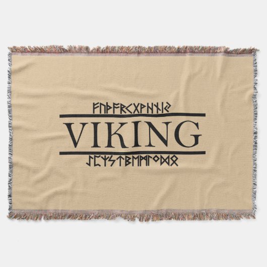 Viking Runes Blanket スローブランケット (正面)