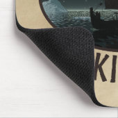 Viking Ship And Northern Lights マウスパッド (コーナー)
