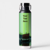 Viking Ship Under Northern Lights ウォーターボトル (正面)