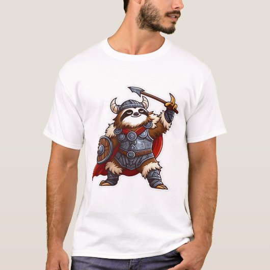 viking sloth Oversized T-Shirt Tシャツ (正面)