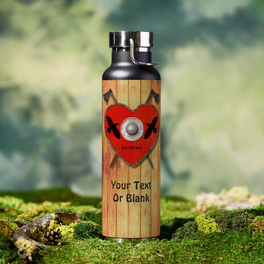 Viking Valentine - Raven ウォーターボトル (アウトドア (回転後))