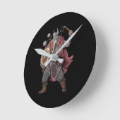 Viking Warrior ラウンド壁時計 (傾斜)