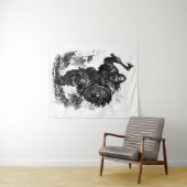 Viking Warrior Charge – Ink Battle タペストリー (インサイチュ(横))