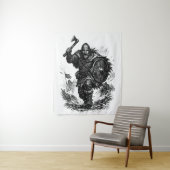 Viking Warrior Charge – Ink Battle タペストリー (インサイチュ)