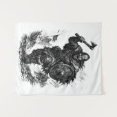 Viking Warrior Charge – Ink Battle タペストリー (正面(横))