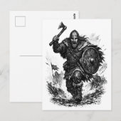 Viking Warrior Charge – Ink Battle ポストカード (正面/裏面)