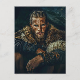 Viking Warrior in Authentic Attire ポストカード