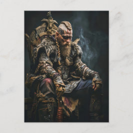 Viking Warrior in Authentic Attire ポストカード