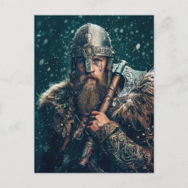 Viking Warrior in Authentic Attire ポストカード