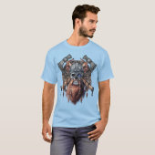 Viking Warrior Skull Tシャツ (正面フル)