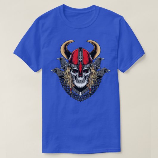 Viking Warrior With Raven Tシャツ (デザイン正面)