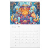 Viking Warriors – Legends of Strength and Steel カレンダー (1月 2027)