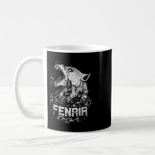 Viking Wolf Fenrir コーヒーマグカップ (左)