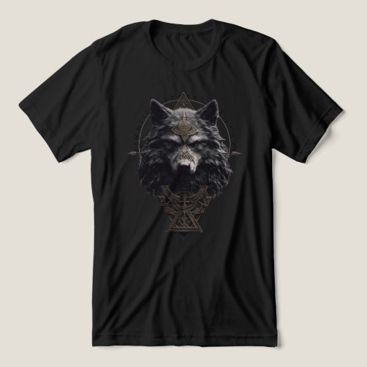 Viking Wolf  Fenrir T Shirt トライブレンドＴシャツ (デザイン正面)