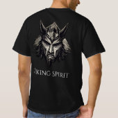 Viking Wolf Warrior – Luxury Nordic Mask Design Tシャツ (裏面)