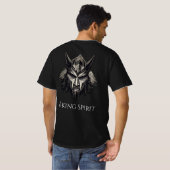 Viking Wolf Warrior – Luxury Nordic Mask Design Tシャツ (裏面フル)