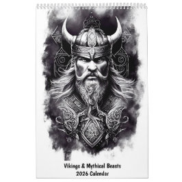 Vikings & Mythical Beasts 2026 Calendar カレンダー