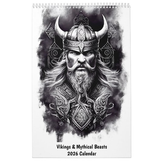 Vikings & Mythical Beasts 2026 Calendar カレンダー (カバー)