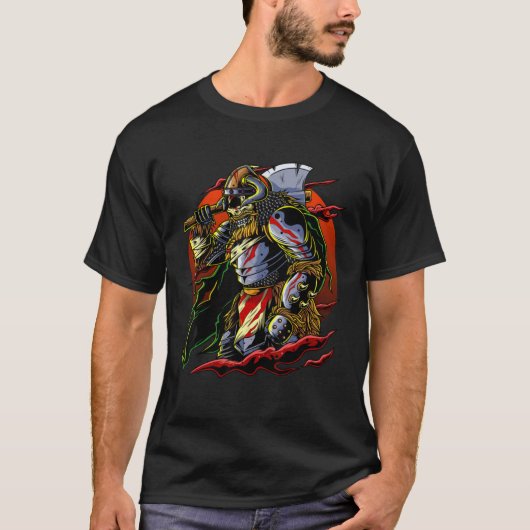 Vikings Valhalla Nordic Gods Thor Tシャツ (正面)