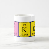 Vikkiの周期表の名前のマグ コーヒーマグカップ (中央)