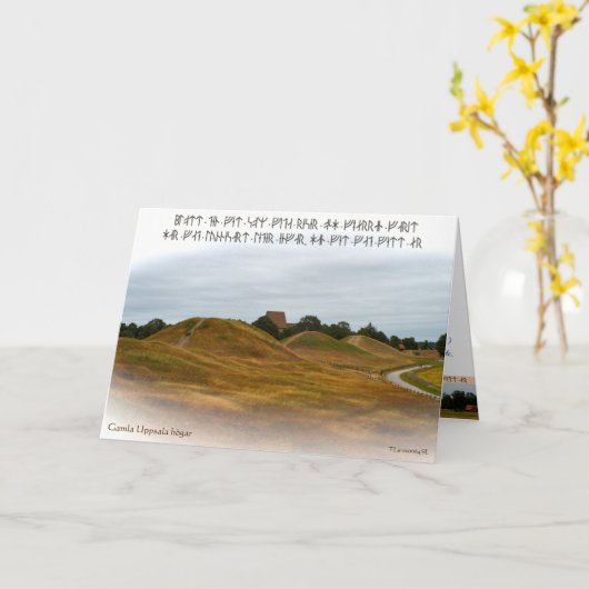 Vikta kort — Kungshögarna カード (黄色い花)