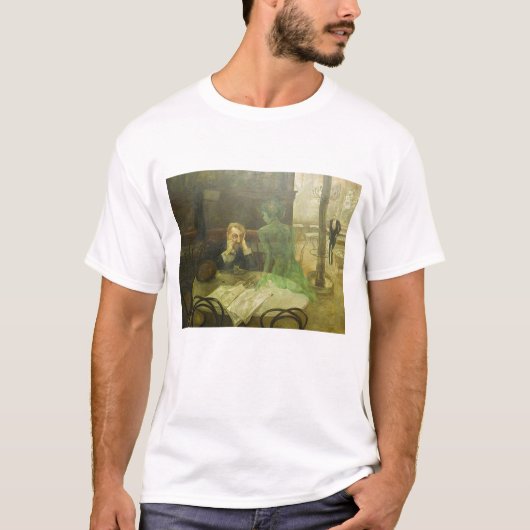 Viktorオリバ。 アブサンの酒飲み tシャツ (正面)